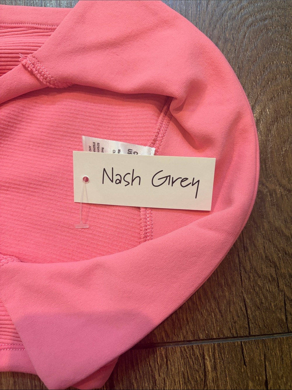 Pink Ribbed Hooded Crop Tank - Picture 3 of 3